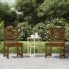 Garden Chairs 2 pcs Honey Brown - Solid Wood Pine | HipoMarket