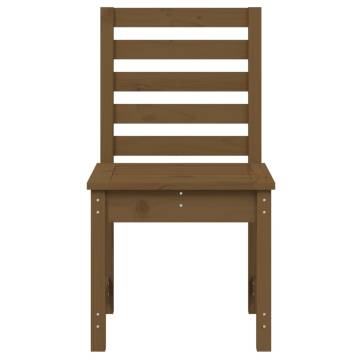 Garden Chairs 2 pcs Honey Brown - Solid Wood Pine | HipoMarket