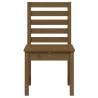 Garden Chairs 2 pcs Honey Brown - Solid Wood Pine | HipoMarket