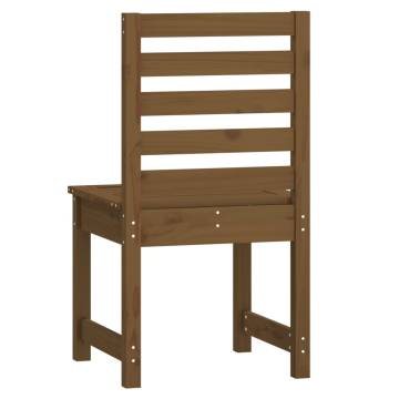 Garden Chairs 2 pcs Honey Brown - Solid Wood Pine | HipoMarket