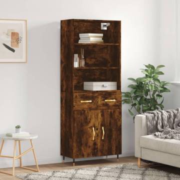 Highboard Smoked Oak - Elegant Storage Solution | HipoMarket