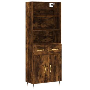 Highboard Smoked Oak - Elegant Storage Solution | HipoMarket