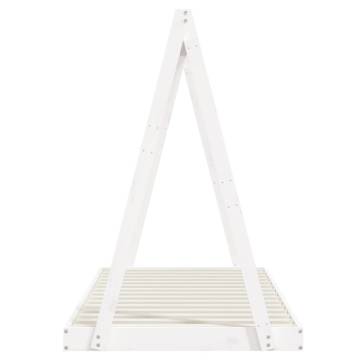 Kids Bed Frame White 90x190 cm - Solid Pine Wood