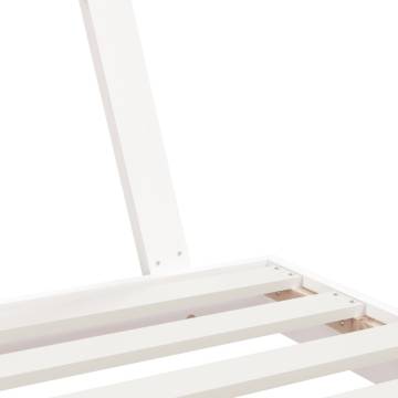 Kids Bed Frame White 90x190 cm - Solid Pine Wood