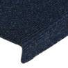 15 pcs Blue Stair Mats - Needle Punch 65x21x4 cm | HipoMarket