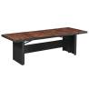 Garden Table 240x90x74 cm Poly Rattan and Solid Acacia Wood Colour brown and black Quantity in Package 1 