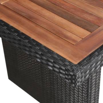 Stylish Garden Table - Poly Rattan & Acacia Wood (240x90 cm)