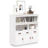 Highboard White 100x40x108.5 cm - Solid Pine Wood Storage Solution