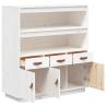 Highboard White 100x40x108.5 cm - Solid Pine Wood Storage Solution