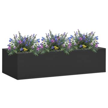 Office Flower Box Anthracite 90x40x23 cm - Durable Steel Planter