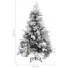 150 cm Flocked Snow & Cones Christmas Tree - Hipomarket