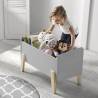 Vipack Kids Toy Box Kiddy Wood Cool Grey - Stylish Storage Solution