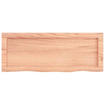 Light Brown Bathroom Countertop - Solid Oak Wood - 80x30 cm