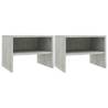 Elegant Concrete Grey Bedside Cabinets - Set of 2 | HipoMarket