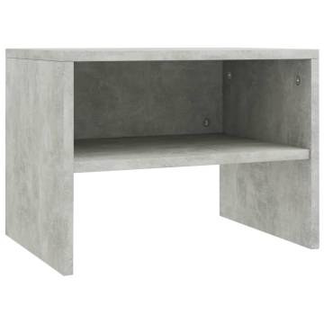 Elegant Concrete Grey Bedside Cabinets - Set of 2 | HipoMarket