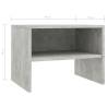 Elegant Concrete Grey Bedside Cabinets - Set of 2 | HipoMarket