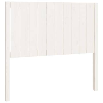 Stylish White Bed Headboard - Solid Pine Wood | Hipomarket