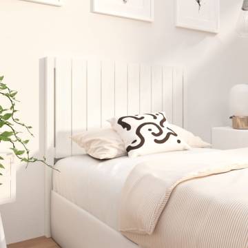 Stylish White Bed Headboard - Solid Pine Wood | Hipomarket