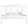 White Bed Frame 90x190 cm Single - Solid Pine Wood