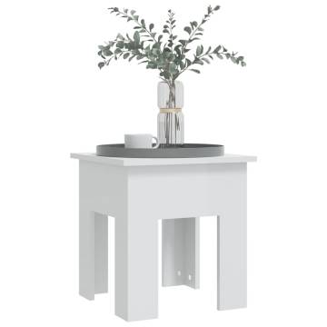 High Gloss White Coffee Table - 40x40x42 cm | Hipomarket