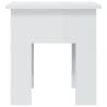 High Gloss White Coffee Table - 40x40x42 cm | Hipomarket