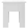 High Gloss White Coffee Table - 40x40x42 cm | Hipomarket