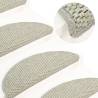 Stair Mats Self-Adhesive Sisal-Look - 15 pcs Grey 65x21 cm