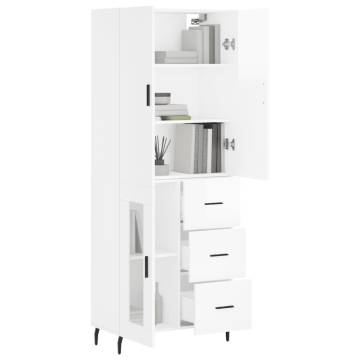 Highboard High Gloss White - Stylish Storage Solution