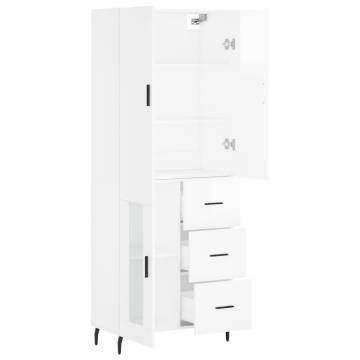 Highboard High Gloss White - Stylish Storage Solution