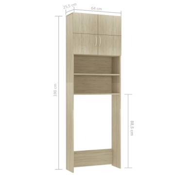 Washing Machine Cabinet Sonoma Oak - Stylish Bathroom Storage