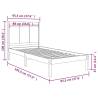 Black Solid Wood Pine Bed Frame 90x190 cm Single - Hipo Market