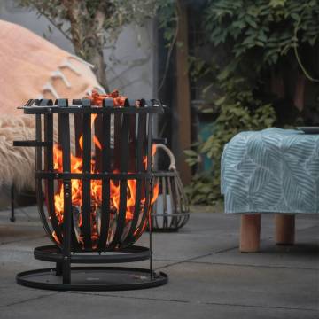 RedFire Fire Basket Dallas - Stylish Black Steel Design