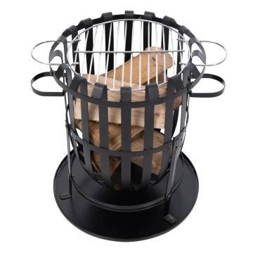 RedFire Fire Basket Dallas - Stylish Black Steel Design