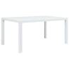 Garden Table White 150x90x72 cm Plastic Rattan Look Colour white Size 150 x 90 x 72 cm Quantity in Package 1 