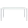 White 150x90 cm Plastic Rattan Look Garden Table | HipoMarket