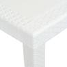 White 150x90 cm Plastic Rattan Look Garden Table | HipoMarket