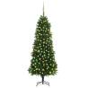 Artificial Pre-lit Christmas Tree with Ball Set 240 cm Green Colour gold Size 240 x 100 cm Quantity in Package 1 Number of Branch Tips 