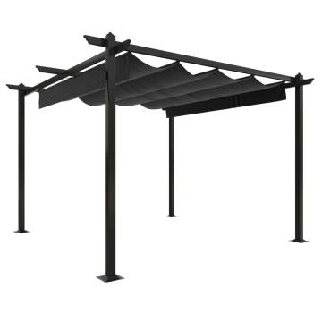 Garden Gazebo with Retractable Roof 3x3m - Anthracite