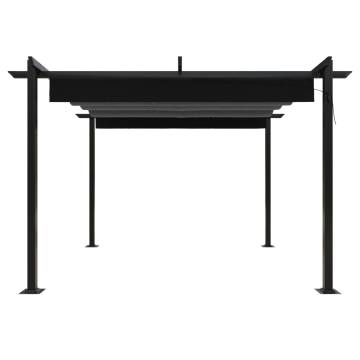 Garden Gazebo with Retractable Roof 3x3m - Anthracite