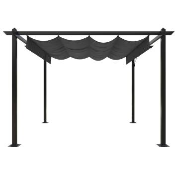 Garden Gazebo with Retractable Roof 3x3m - Anthracite