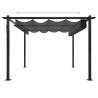 Garden Gazebo with Retractable Roof 3x3m - Anthracite