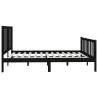 Black Solid Wood Bed Frame 200x200 cm - Timeless Design