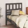 Bed Headboard Grey 96x4x100 cm Solid Wood Pine Colour grey Size 96 x 100 cm Quantity in Package 1 