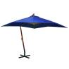 Hanging Parasol with Pole Azure Blue 3x3 m Solid Fir Wood Colour azure blue Size 3 x 3 m Quantity in Package 1 