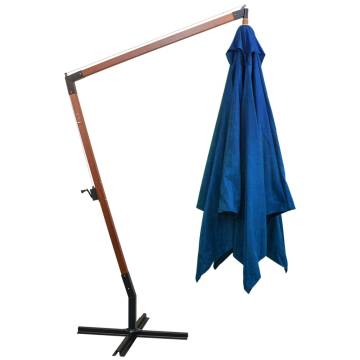 Azure Blue Hanging Parasol 3x3m | Solid Wood | Hipomarket