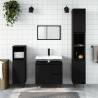 Bathroom Cabinet Black 30x30x190 cm Engineered Wood Colour black Quantity in Package 1 Number of 