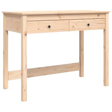 Elegant Solid Wood Pine Desk with Drawers - 100x50x78 cm