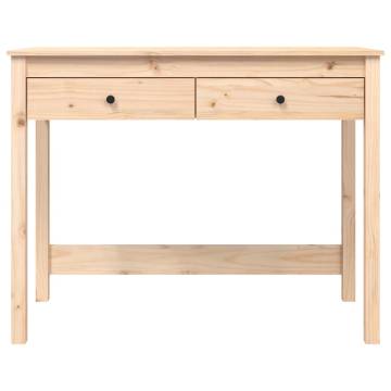 Elegant Solid Wood Pine Desk with Drawers - 100x50x78 cm