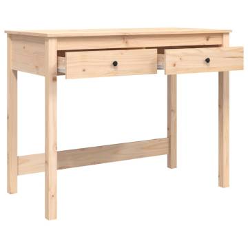 Elegant Solid Wood Pine Desk with Drawers - 100x50x78 cm