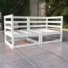 Garden 2-Seater Sofa - White Solid Pinewood | HipoMarket UK